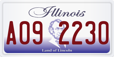 IL license plate A092230
