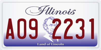IL license plate A092231