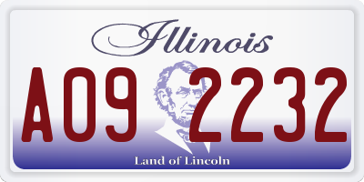 IL license plate A092232