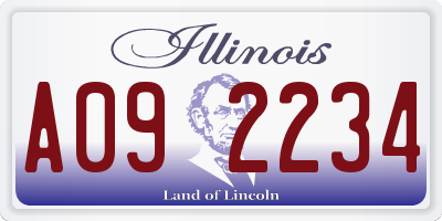 IL license plate A092234