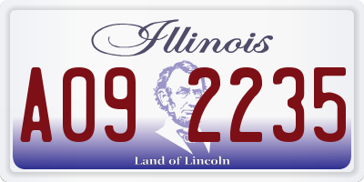 IL license plate A092235