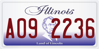 IL license plate A092236