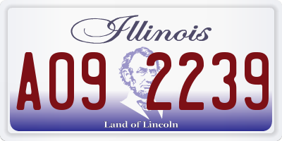 IL license plate A092239