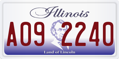 IL license plate A092240