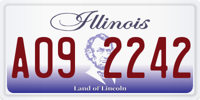 IL license plate A092242