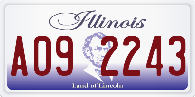 IL license plate A092243