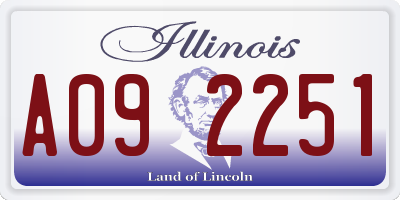 IL license plate A092251