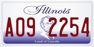 IL license plate A092254