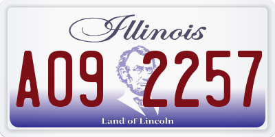IL license plate A092257