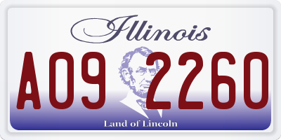 IL license plate A092260