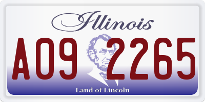 IL license plate A092265