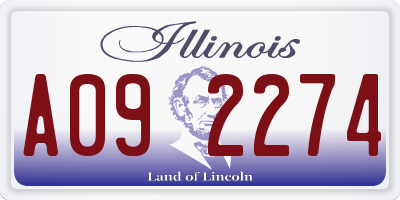IL license plate A092274