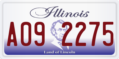 IL license plate A092275