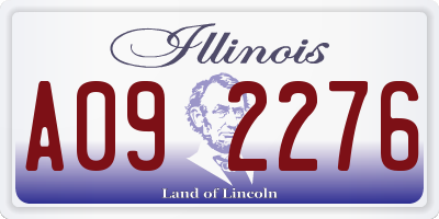 IL license plate A092276