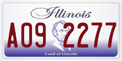 IL license plate A092277