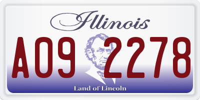 IL license plate A092278