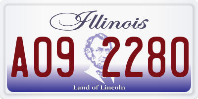 IL license plate A092280