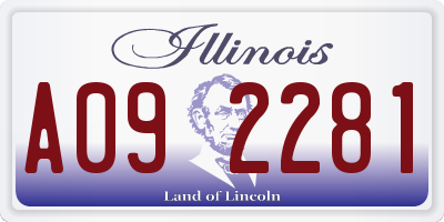IL license plate A092281