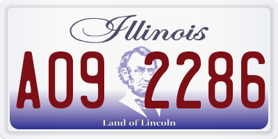 IL license plate A092286