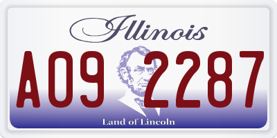 IL license plate A092287