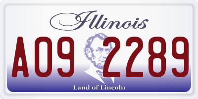 IL license plate A092289
