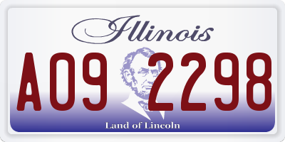 IL license plate A092298