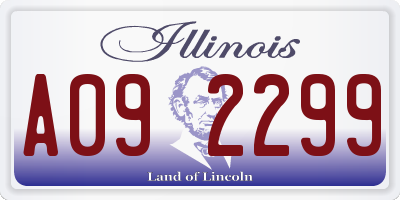 IL license plate A092299