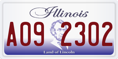 IL license plate A092302