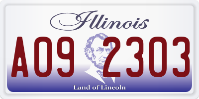 IL license plate A092303