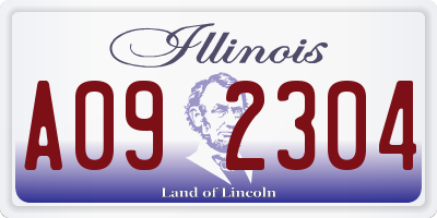 IL license plate A092304