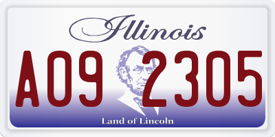 IL license plate A092305