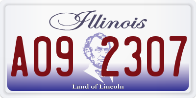 IL license plate A092307