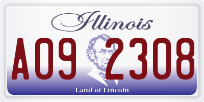 IL license plate A092308
