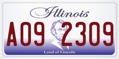 IL license plate A092309