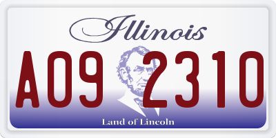 IL license plate A092310