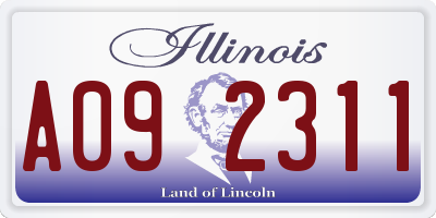 IL license plate A092311