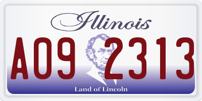 IL license plate A092313