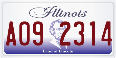 IL license plate A092314