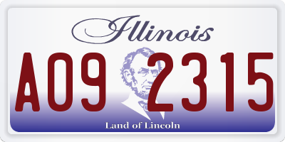 IL license plate A092315