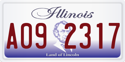 IL license plate A092317
