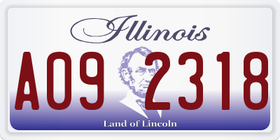 IL license plate A092318