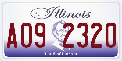 IL license plate A092320