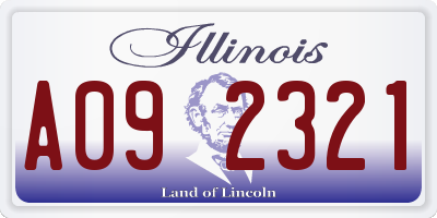 IL license plate A092321
