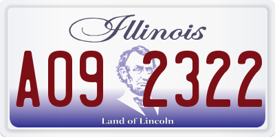 IL license plate A092322