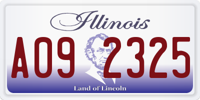 IL license plate A092325