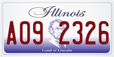 IL license plate A092326