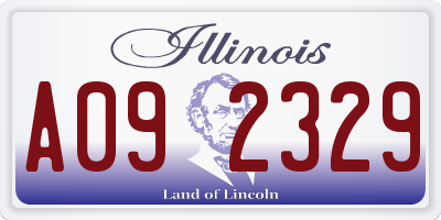 IL license plate A092329