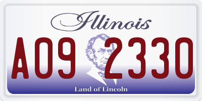IL license plate A092330