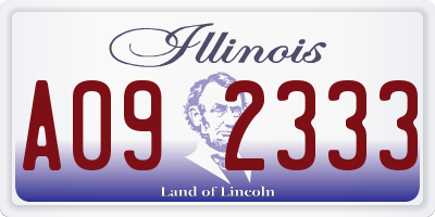 IL license plate A092333