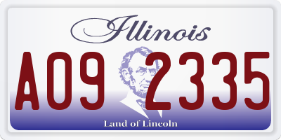 IL license plate A092335